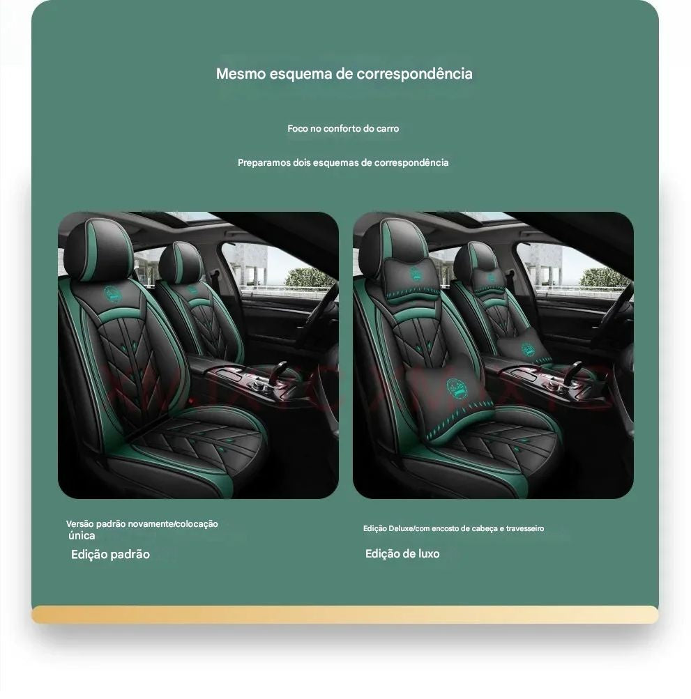 CAPA DE BANCO UNIVERSAL EM COURO PREMIUM!