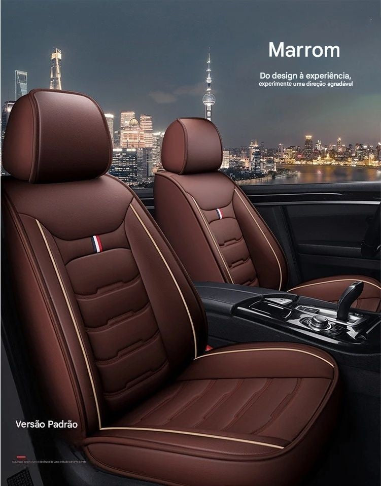Conjunto de Capas de Banco em Couro PU Universal – Protetor de Assento Dividido para Carros e SUVs | Conforto e Elegância para Todas as Estações