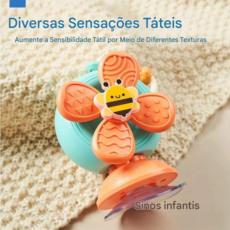 Brinquedo Giratório de Ventosa — Estímulo Sensorial e Motor para Bebês de 6 a 18 Meses | Ideal para Viagem