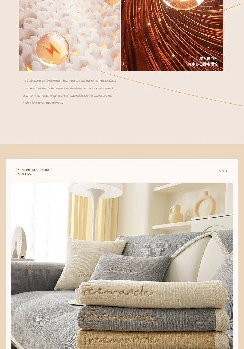 Capa de Sofá Nórdica Universal – Antiderrapante, elegante e perfeita para todas as estações!