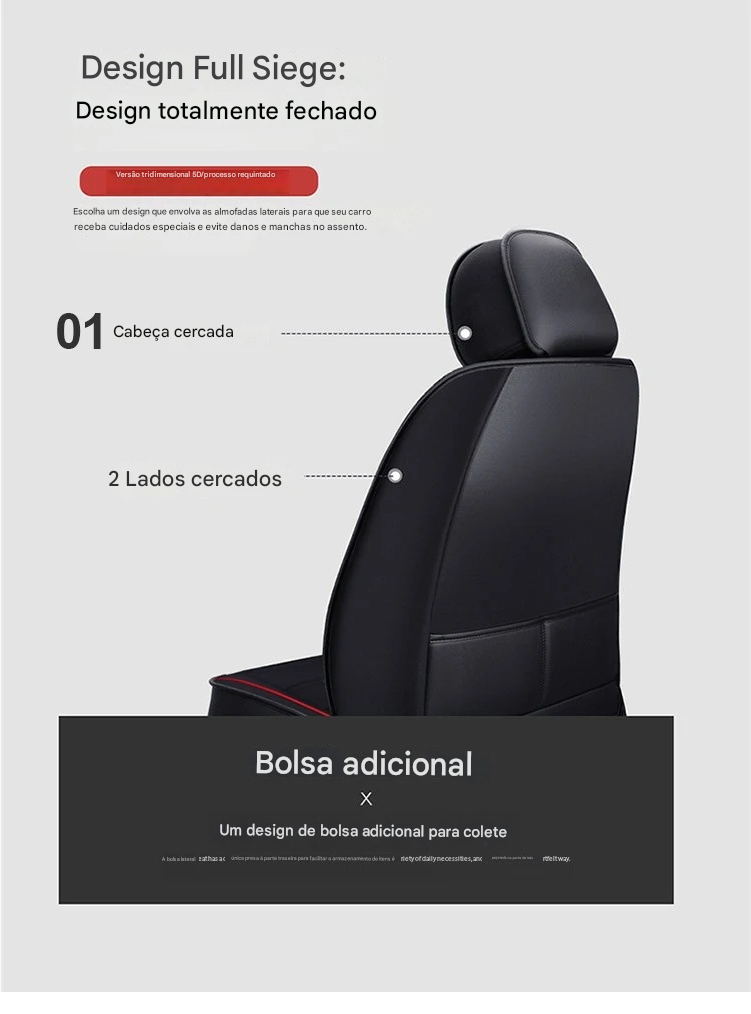 Conjunto de Capas de Banco em Couro PU Universal – Protetor de Assento Dividido para Carros e SUVs | Conforto e Elegância para Todas as Estações