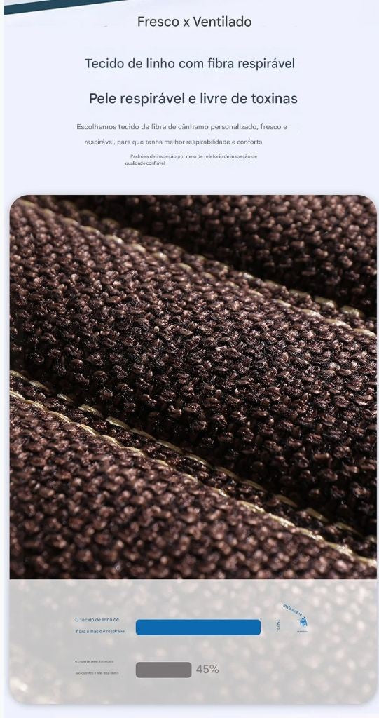 Capa Universal para Assento de Carro em Linho | 4 Estações | Respirável e Antiderrapante | Proteção Elegante para Bancos Automotivos