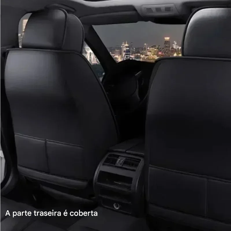 Conjunto de Capas de Banco em Couro PU Universal – Protetor de Assento Dividido para Carros e SUVs | Conforto e Elegância para Todas as Estações