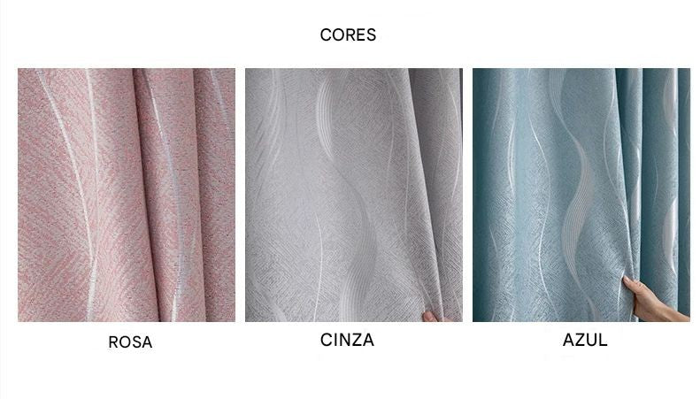 Dreamwood - Cortina Moderna em Poliéster Jacquard