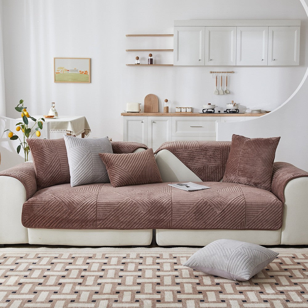 Capa de Sofá em Veludo Cristal Premium – Proteja seu sofá com estilo, conforto e segurança!