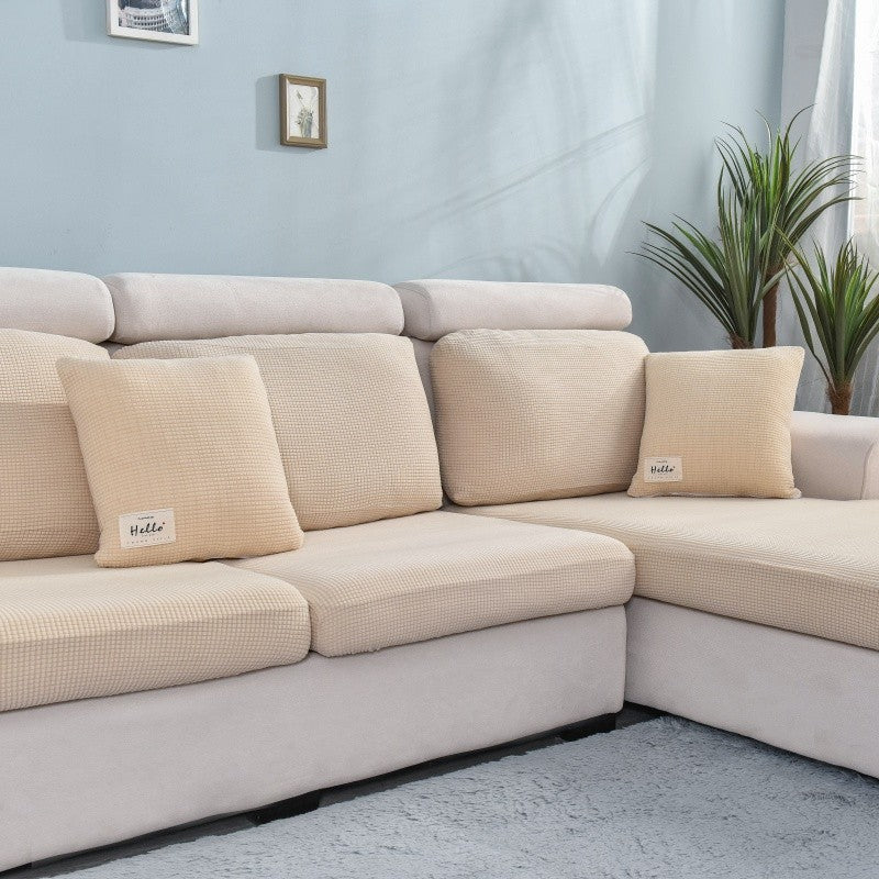Capa de Sofá Elástica Premium – Protetor Engrossado em Cor Sólida, Conforto Elegante e Ajuste Perfeito para Sala de Estar