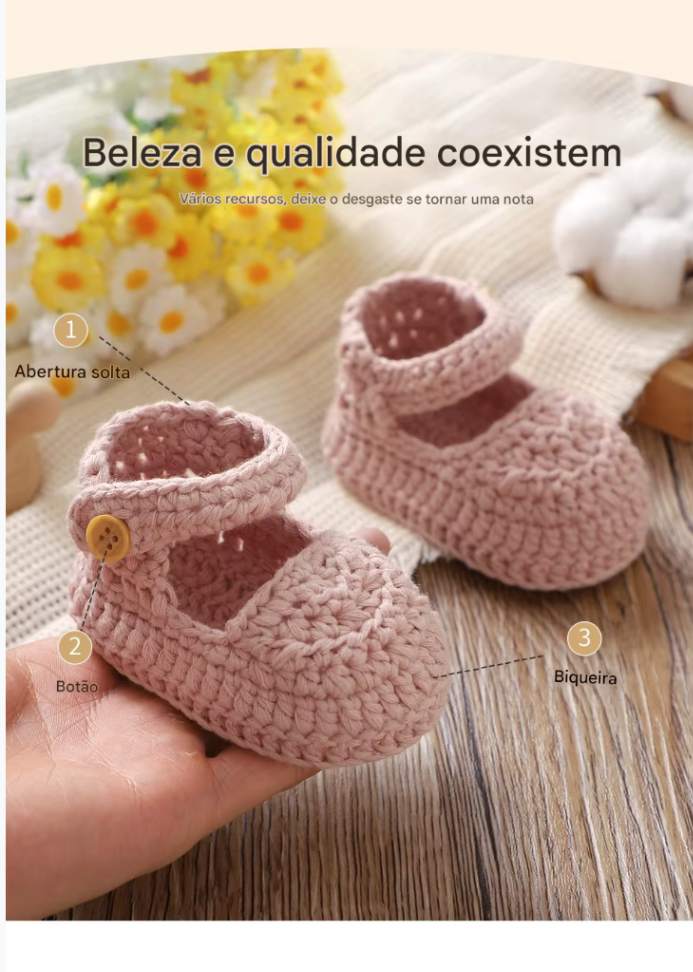Sapatos para Bebê Recém-Nascido Menina (0-1 ano): Moda, cor pura, malha infantil, antiderrapante e sola macia. Ideais para os primeiros passos no inverno, perfeitos para caminhadas!