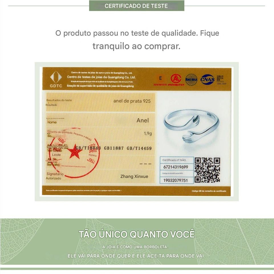 Anel Ajustável Bamoer 925 em Prata Esterlina – Perfeito para Transmitir Amor e Calor, Disponível em 3 Cores.