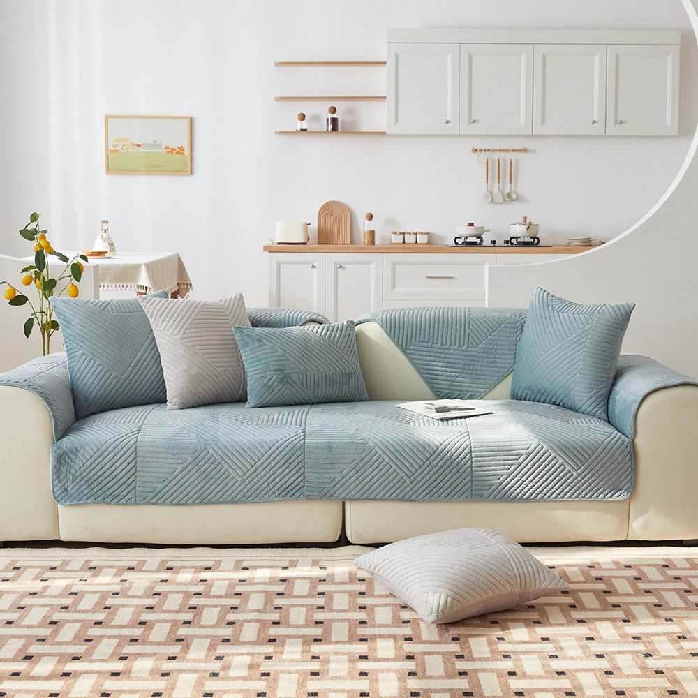 Capa de Sofá em Veludo Cristal Premium – Proteja seu sofá com estilo, conforto e segurança!