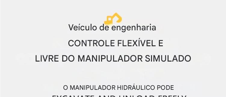 Caminhão Basculante Escavadeira RC 2.4G – Veículo de Engenharia com Controle Remoto