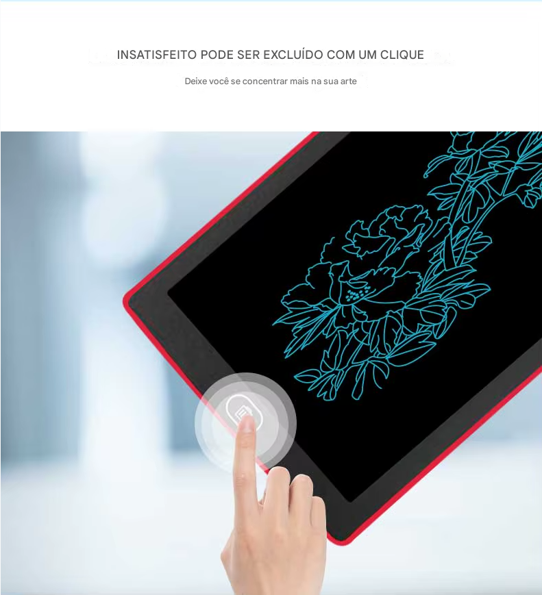 Prancheta Eletrônica LCD – Tablet de Escrita e Desenho Infantil Disponível nos tamanhos: 8.5 / 10 / 12 polegadas