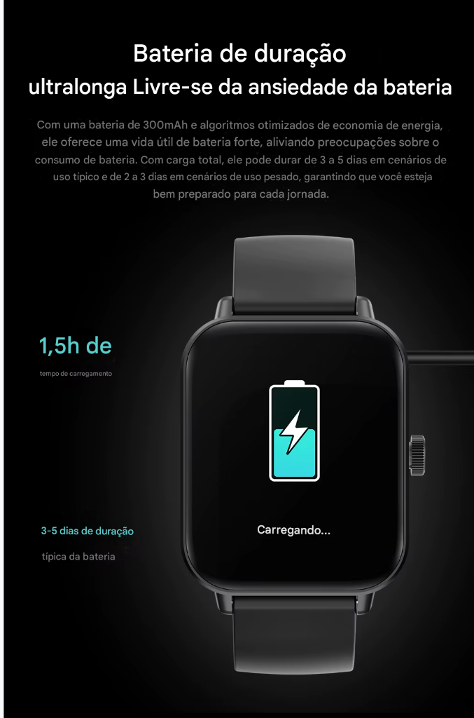 COLMI P81 - Relógio Inteligente com Chamadas de Voz, Tela Ultra de 1,9 Polegada