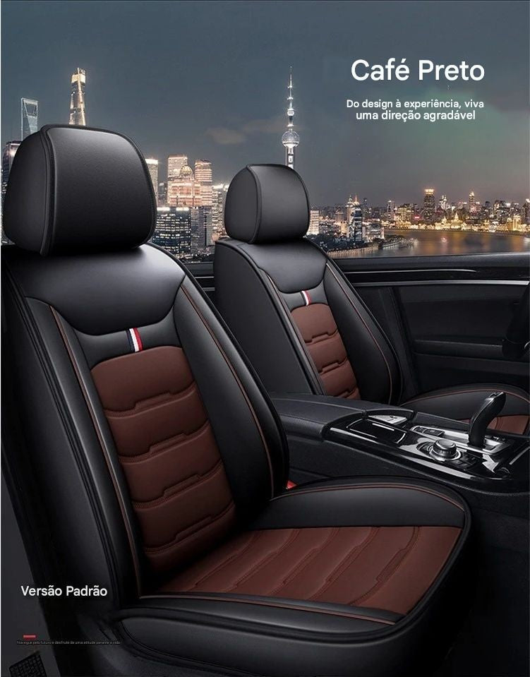 Conjunto de Capas de Banco em Couro PU Universal – Protetor de Assento Dividido para Carros e SUVs | Conforto e Elegância para Todas as Estações