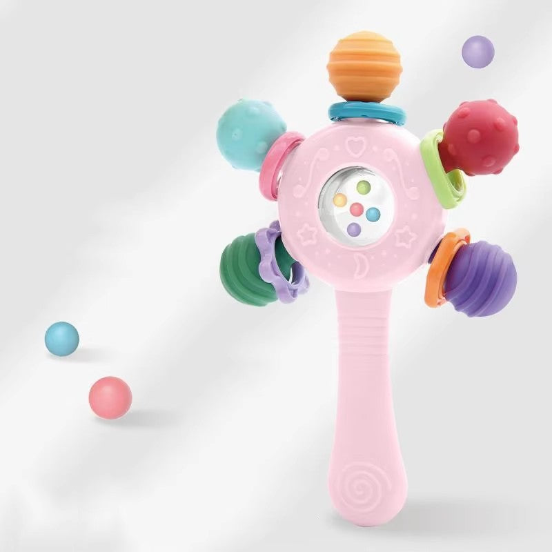 Brinquedo sensorial e educativo para bebês – 0 a 12 meses | Chocalho, mordedor, dentição e desenvolvimento motor.