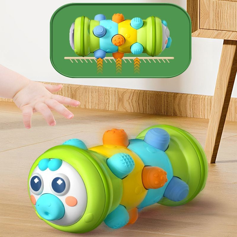 Rolo Inflável para Engatinhar — Brinquedo para Bebês de 6 a 12 Meses | Estímulo ao Desenvolvimento, Tempo de Barriga, Jogos de Fitness e Aprendizagem Precoce com Bola de PVC