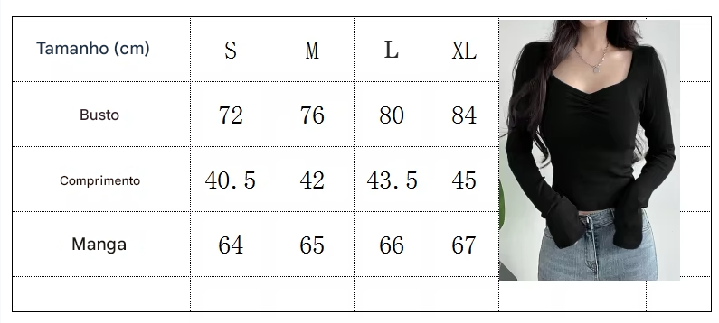 Camisetas femininas de manga longa – Camisas básicas justas com decote em V, sexy e na moda para o outono.