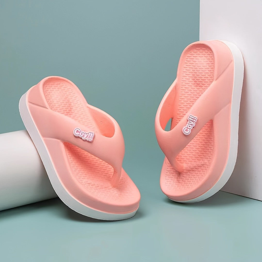 Chinelos femininos de verão — sandálias antiderrapantes com salto de 4 cm, estilo slide, confortáveis e elegantes, perfeitas para mulheres e meninas! ?????