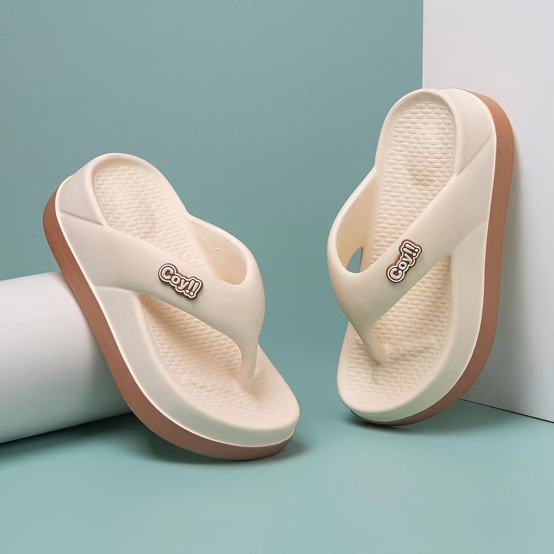 Chinelos femininos de verão — sandálias antiderrapantes com salto de 4 cm, estilo slide, confortáveis e elegantes, perfeitas para mulheres e meninas! ?????