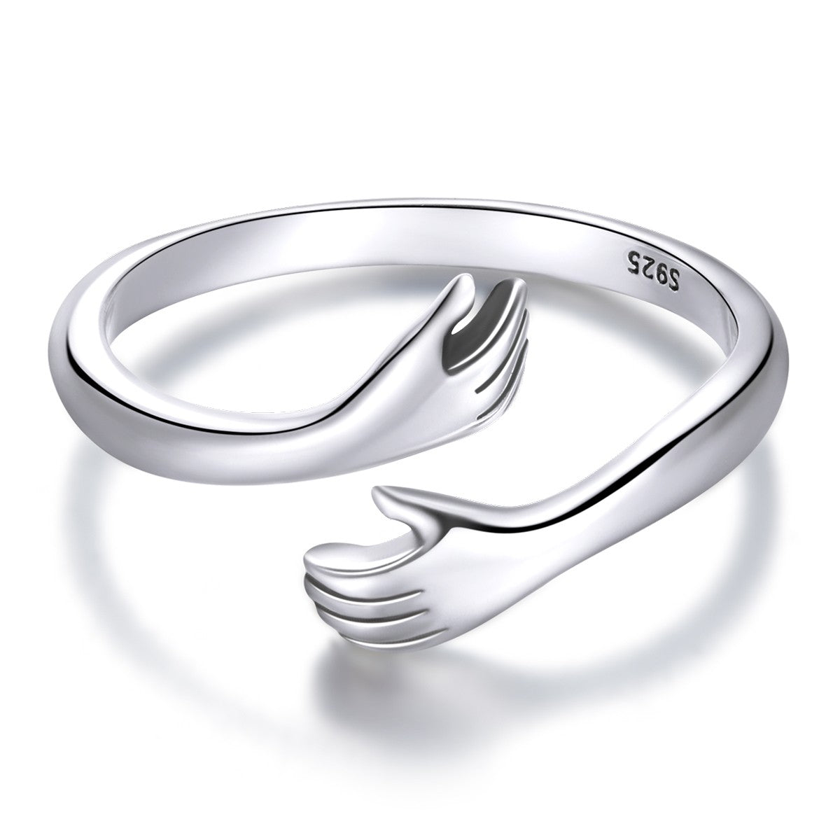 Anel Ajustável Bamoer 925 em Prata Esterlina – Perfeito para Transmitir Amor e Calor, Disponível em 3 Cores.