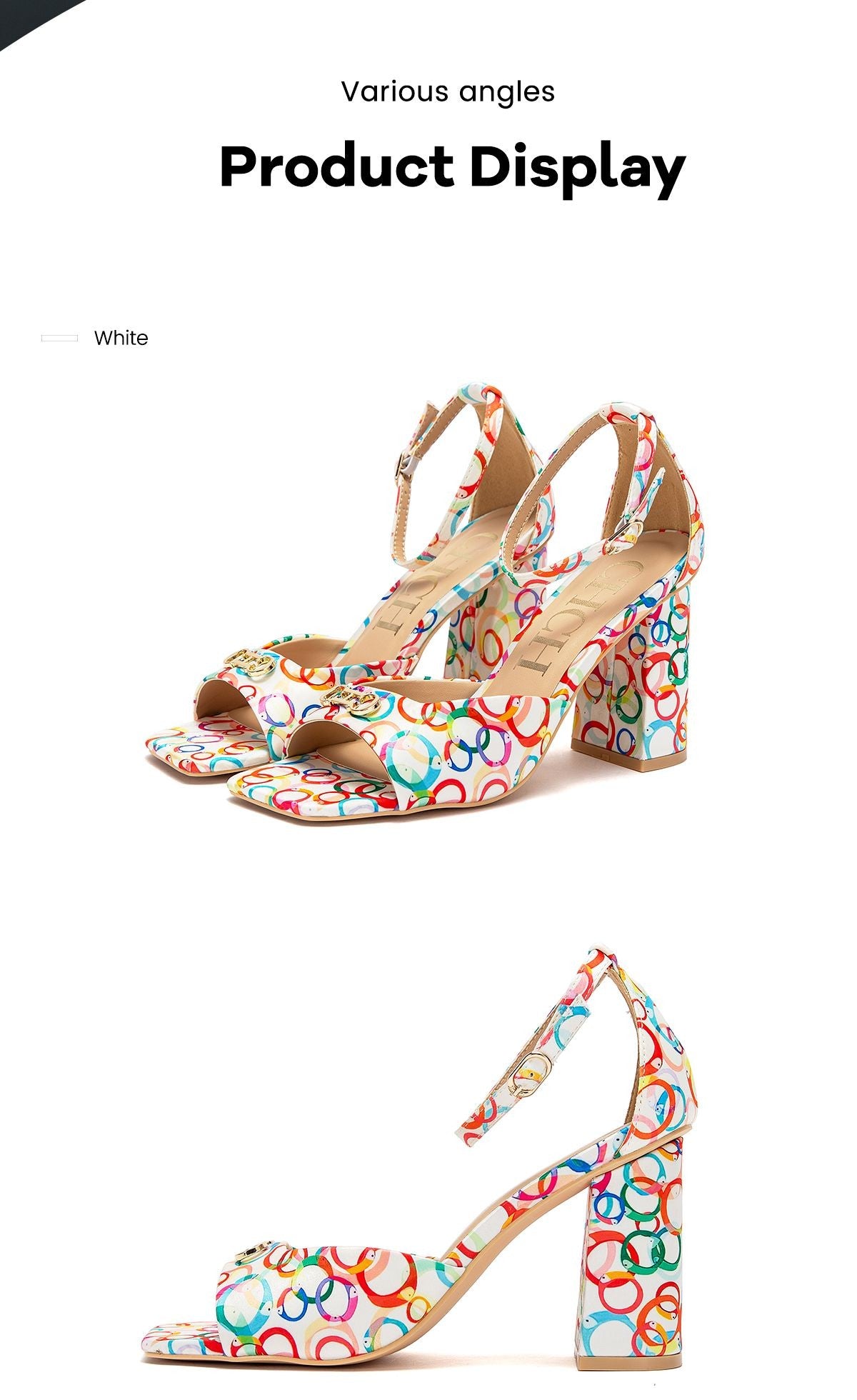 Salto alto feminino com flor metálica – elegância e luxo para festas inesquecíveis!