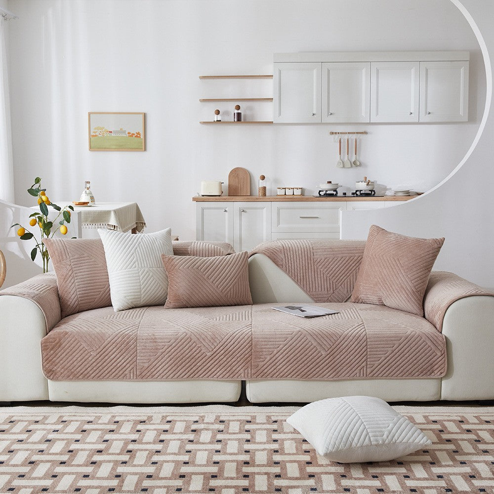 Capa de Sofá em Veludo Cristal Premium – Proteja seu sofá com estilo, conforto e segurança!