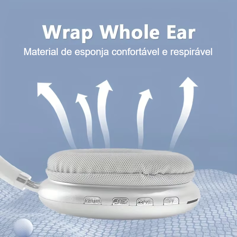 Novo P9 Sem Fio Bluetooth - Fones de Ouvido com Cancelamento de Ruído e Microfone