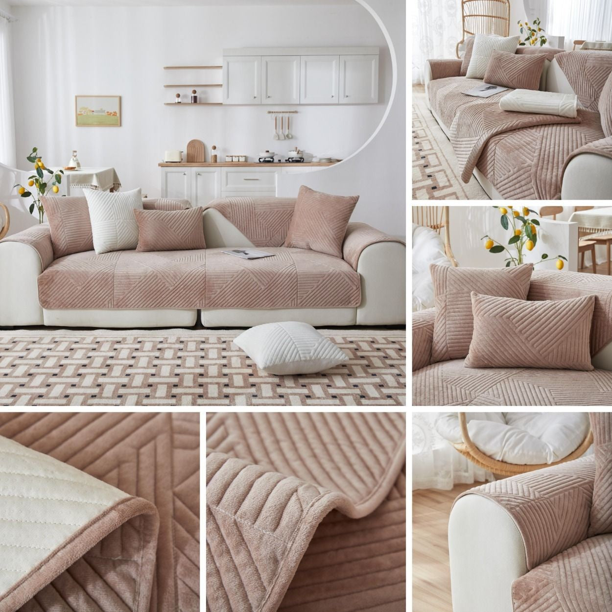 Capa de Sofá em Veludo Cristal Premium – Proteja seu sofá com estilo, conforto e segurança!