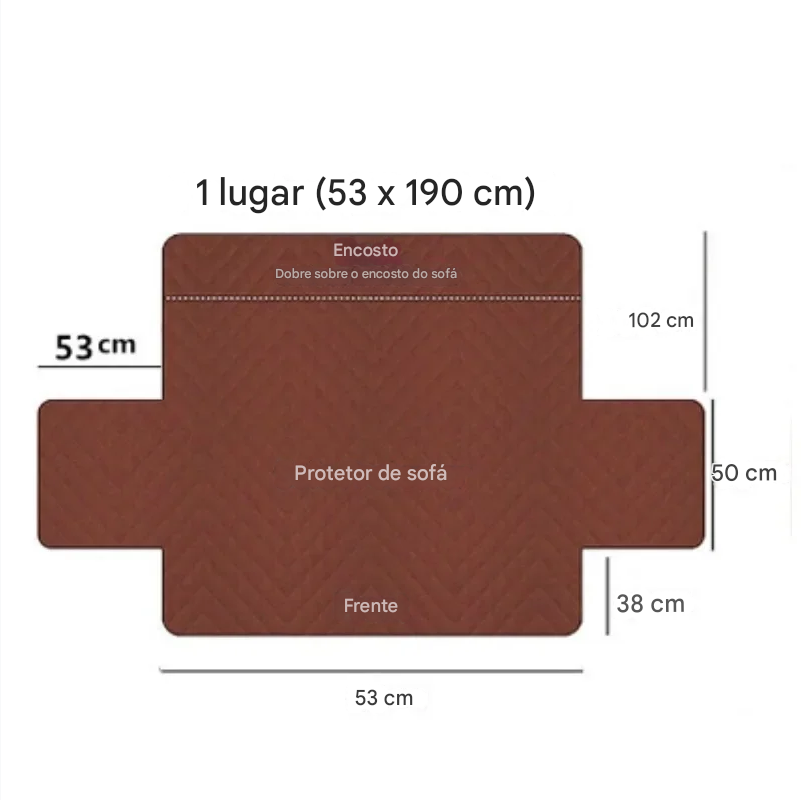 Capa de Sofá Reclinável em Flanela com Bolsos - Antiderrapante, Macia e Elegante – 1 Lugar