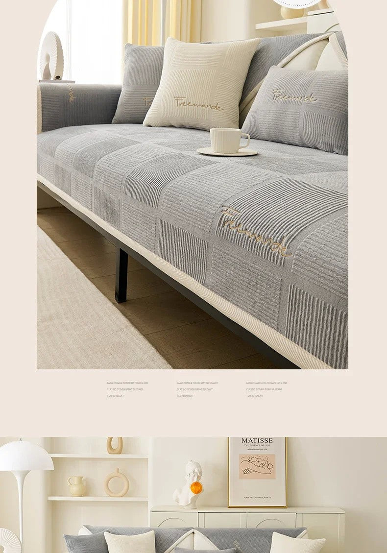 Capa de Sofá Nórdica Universal – Antiderrapante, elegante e perfeita para todas as estações!