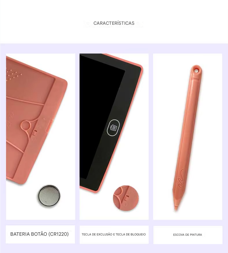 Prancheta Eletrônica LCD – Tablet de Escrita e Desenho Infantil Disponível nos tamanhos: 8.5 / 10 / 12 polegadas