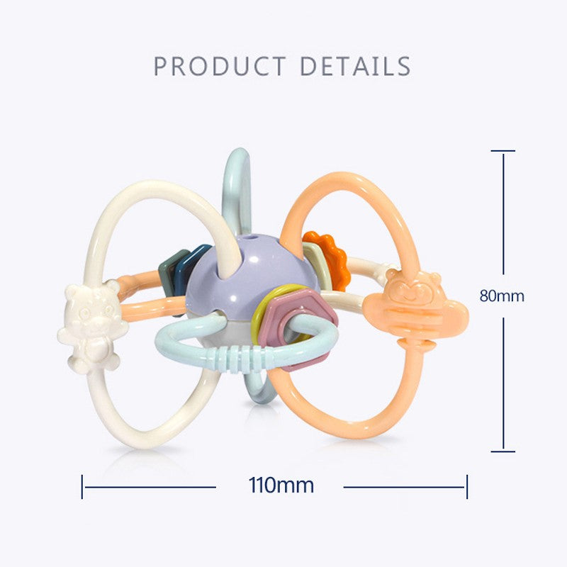 Brinquedo sensorial e educativo para bebês – 0 a 12 meses | Chocalho, mordedor, dentição e desenvolvimento motor.