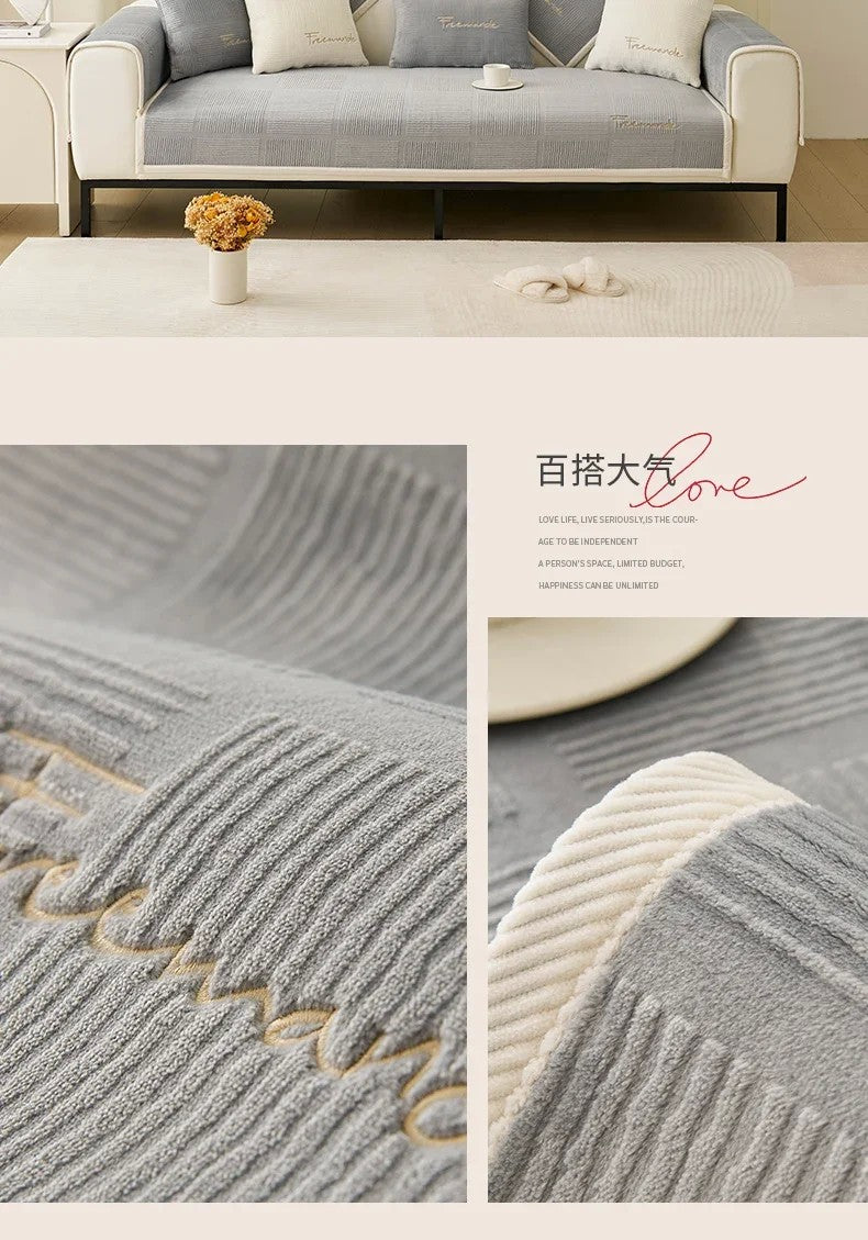 Capa de Sofá Nórdica Universal – Antiderrapante, elegante e perfeita para todas as estações!