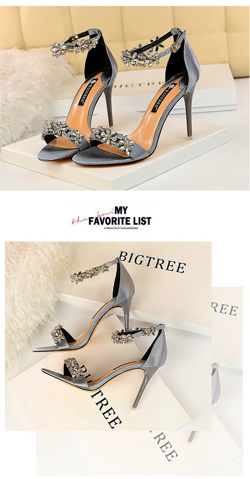 Sandálias femininas de seda macia, dedo aberto, verão 2025 — luxo com cristais, fivela no tornozelo, salto alto elegante, perfeitas para festas, noivas e ocasiões especiais