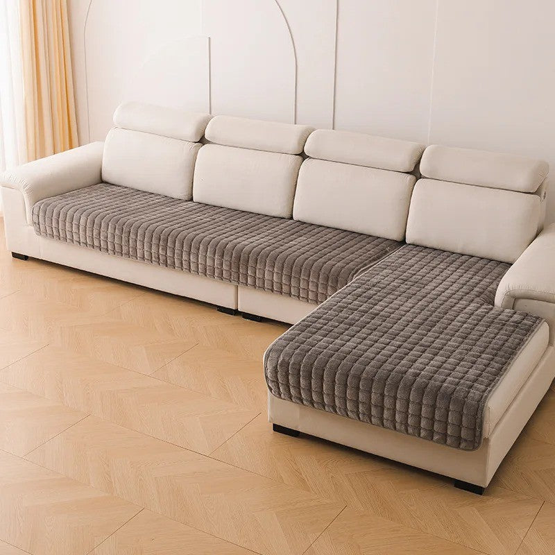 Capa de Sofá em Veludo Cristal – Modelo em L (Formato de Canto)