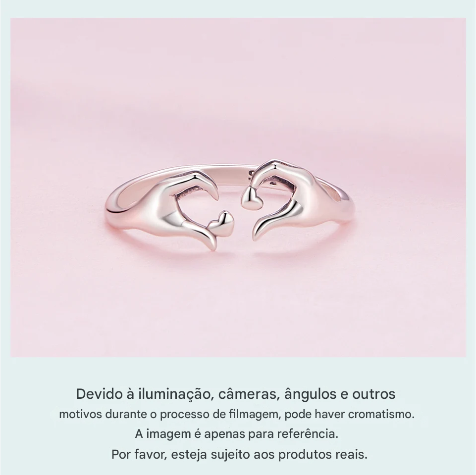 Anel WOSTU em Prata Esterlina 925 – Símbolo de Amor e União!