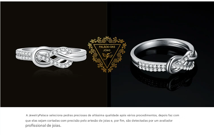 Anel de declaração em Prata Esterlina 925 com nó do infinito ?? e pedra preciosa ? — símbolo de amor eterno!