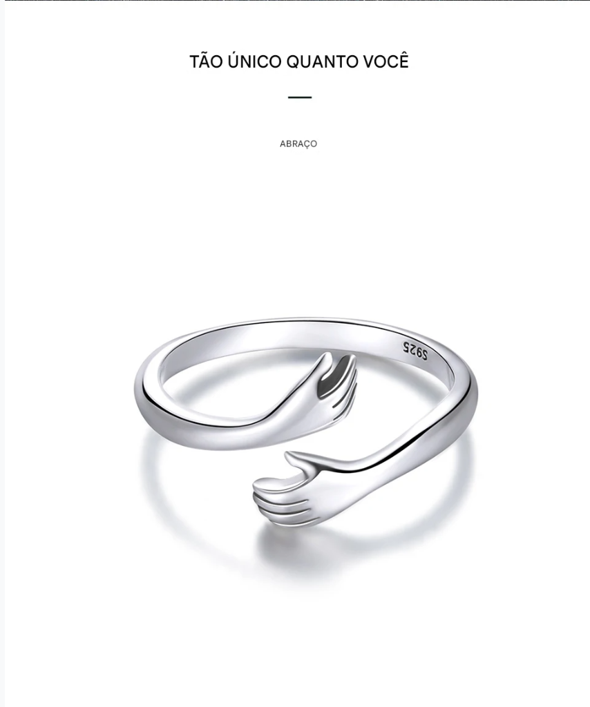 Anel Ajustável Bamoer 925 em Prata Esterlina – Perfeito para Transmitir Amor e Calor, Disponível em 3 Cores.