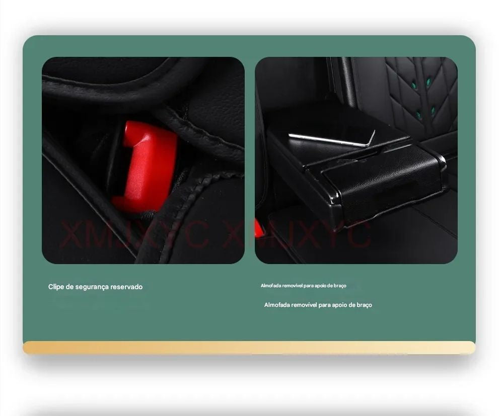 CAPA DE BANCO UNIVERSAL EM COURO PREMIUM!