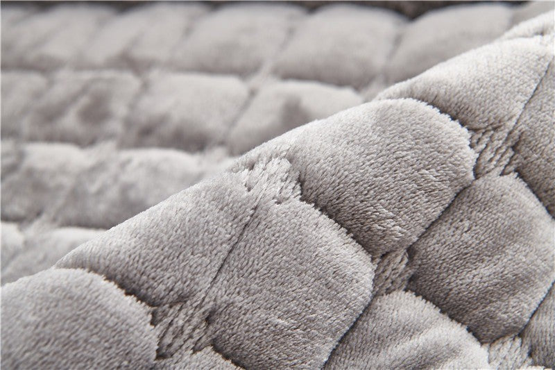 Capa de Sofá Reclinável em Flanela com Bolsos - Antiderrapante, Macia e Elegante – 1 Lugar