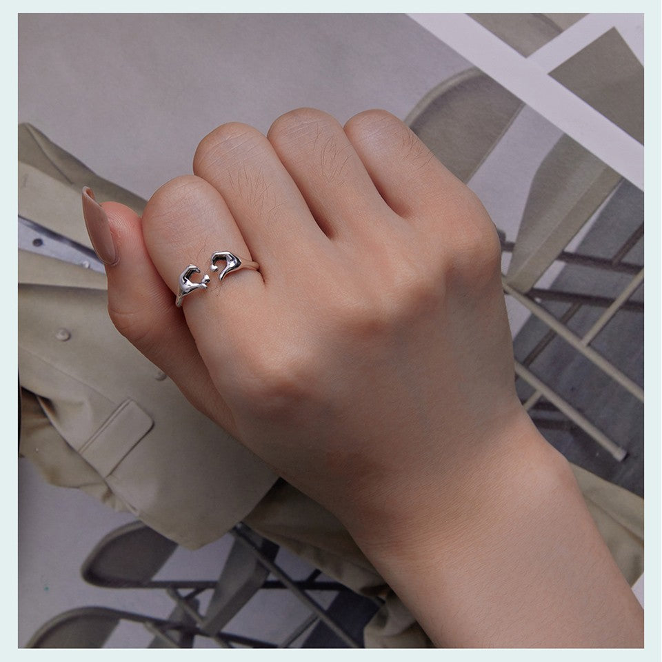 Anel WOSTU em Prata Esterlina 925 – Símbolo de Amor e União!