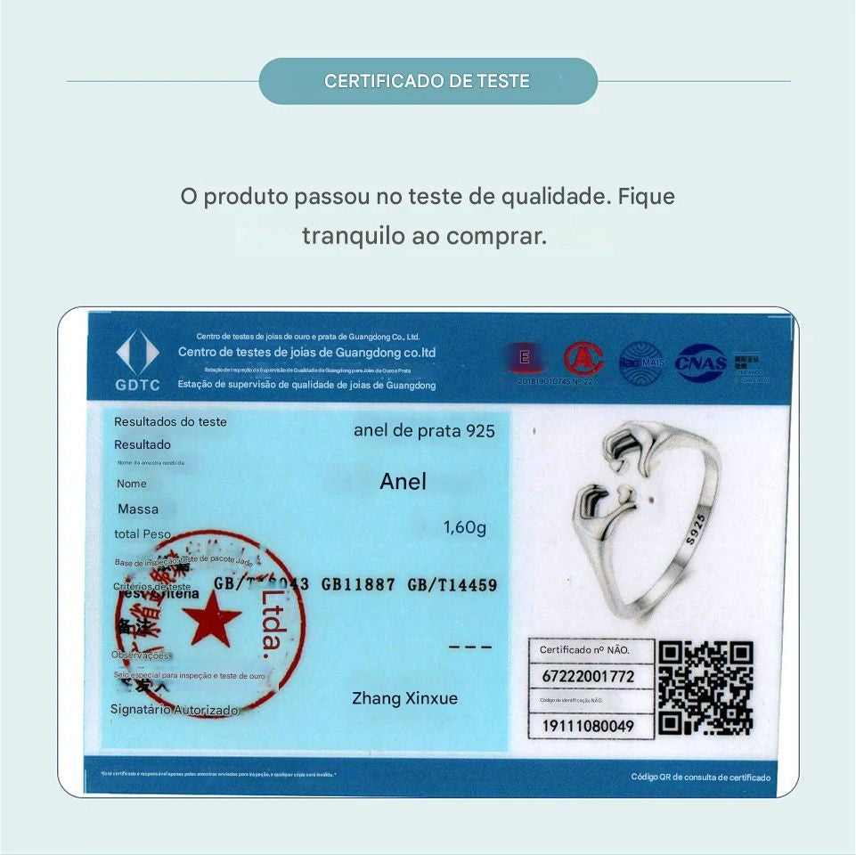 Anel WOSTU em Prata Esterlina 925 – Símbolo de Amor e União!