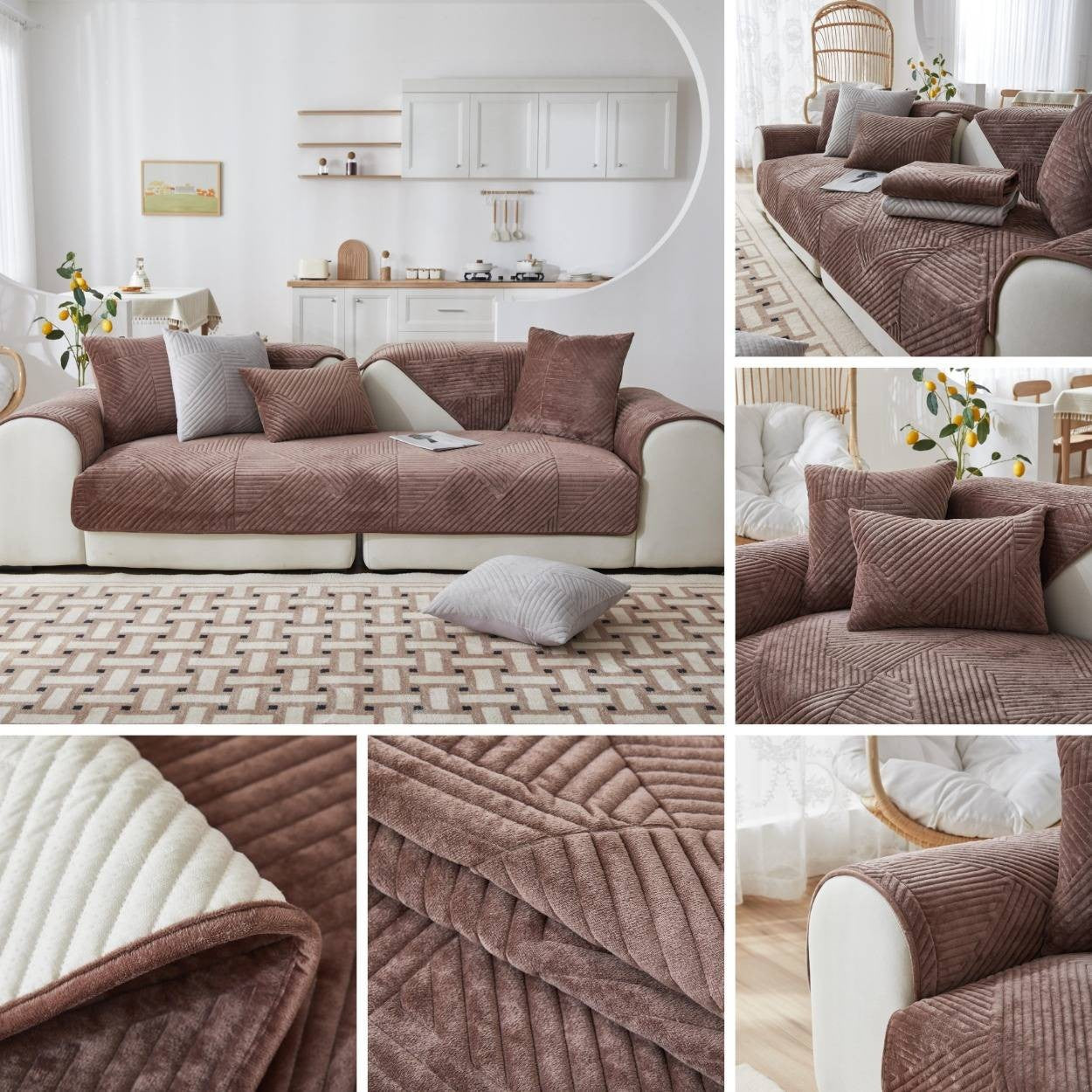 Capa de Sofá em Veludo Cristal Premium – Proteja seu sofá com estilo, conforto e segurança!