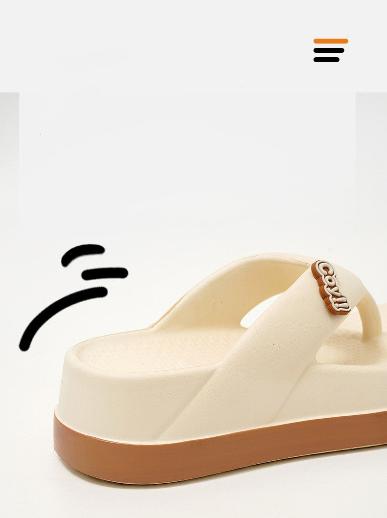 Chinelos femininos de verão — sandálias antiderrapantes com salto de 4 cm, estilo slide, confortáveis e elegantes, perfeitas para mulheres e meninas! ?????