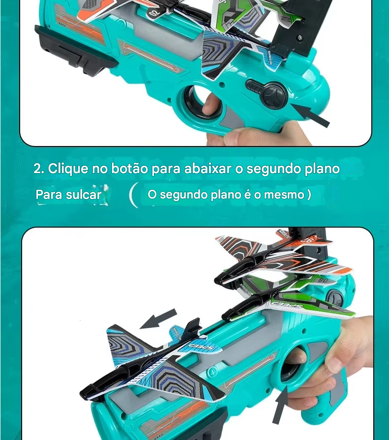 Brinquedo Educativo Aeronave Ejetável – Para Meninos de 3 a 5 Anos
