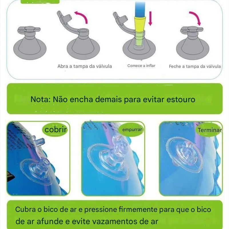 Rolo Inflável para Engatinhar — Brinquedo para Bebês de 6 a 12 Meses | Estímulo ao Desenvolvimento, Tempo de Barriga, Jogos de Fitness e Aprendizagem Precoce com Bola de PVC