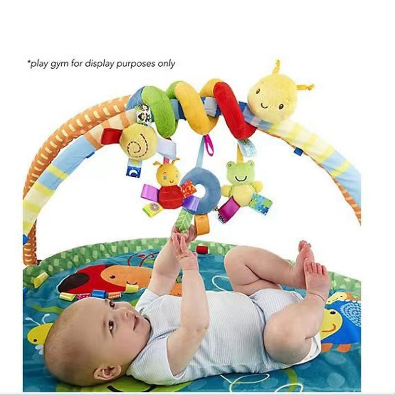 Brinquedo de pelúcia pendurado para bebê – para carrinho e assento de carro, com chocalho e squeaker, ideal para recém-nascidos e viagens.