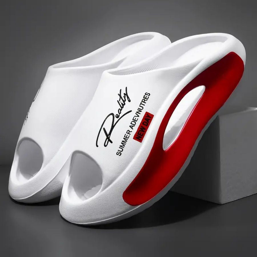 Chinelos unissex em EVA — modelo fashion, antiderrapante, ideal para casais! Disponível em 2 cores, do tamanho 36 ao 45. ??