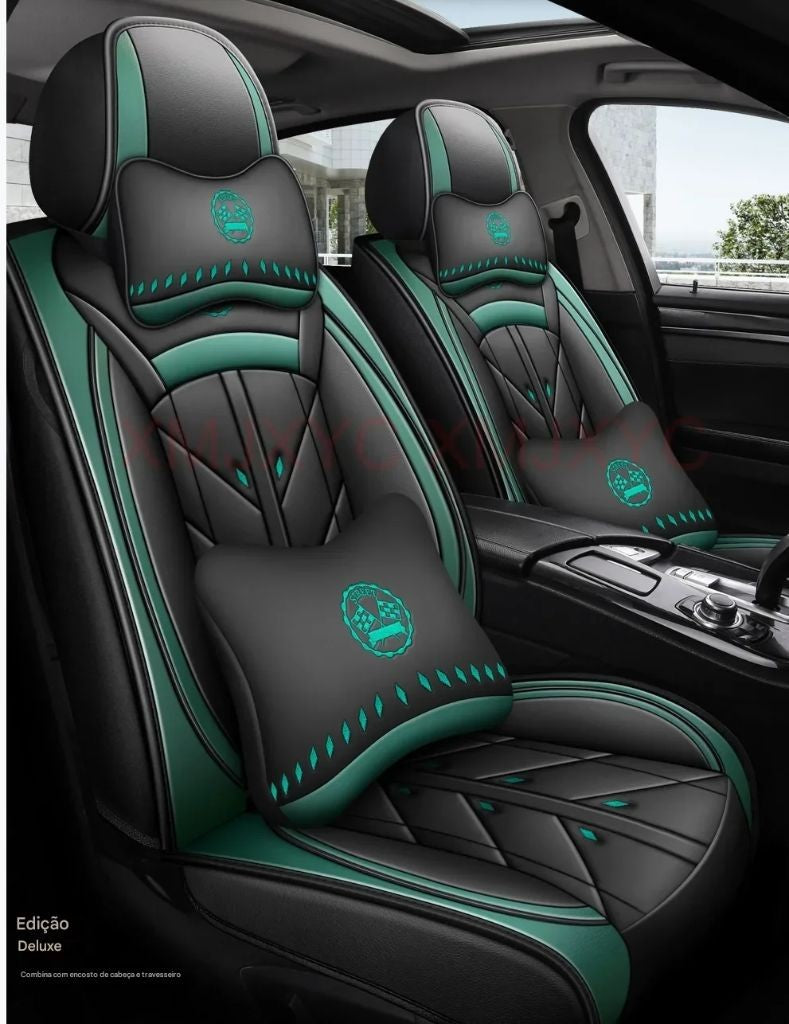 CAPA DE BANCO UNIVERSAL EM COURO PREMIUM!