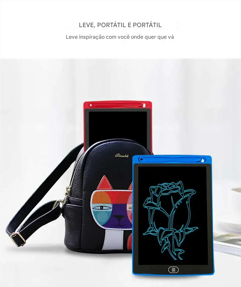 Prancheta Eletrônica LCD – Tablet de Escrita e Desenho Infantil Disponível nos tamanhos: 8.5 / 10 / 12 polegadas