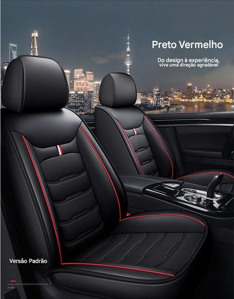 Conjunto de Capas de Banco em Couro PU Universal – Protetor de Assento Dividido para Carros e SUVs | Conforto e Elegância para Todas as Estações
